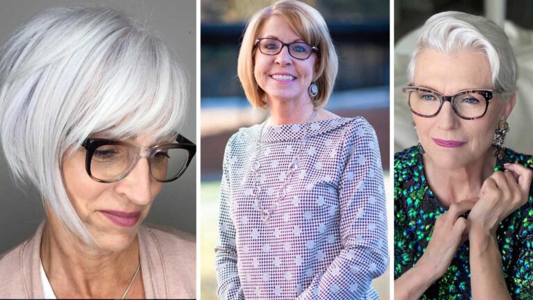 Découvrez les coupes de cheveux courtes pour femmes de 60 ans avec lunettes