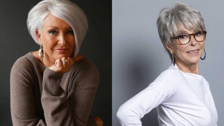 Peut-on réussir une coupe de cheveux gris pour femme de 60 ans  Voici des idées canon qui rajeunissent avec dignité