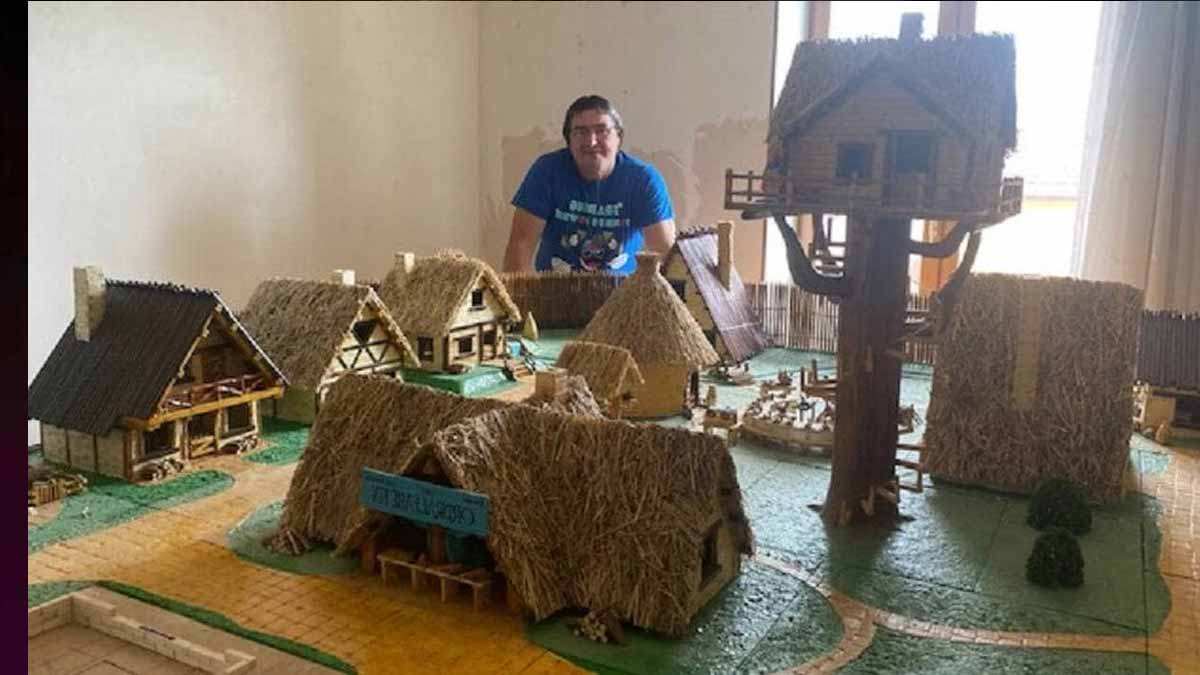 Il utilise 700 000 allumettes pour reproduire le célèbre village d’Astérix, c’est incroyable !