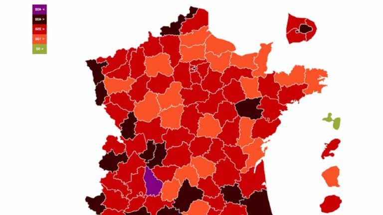 Tous les départements où la huitième vague de Covid-19 est déjà bien présente !