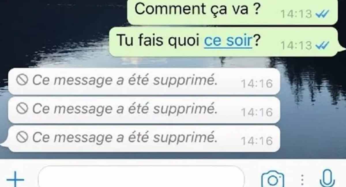 Voici comment lire un message supprimé sur WhatsApp