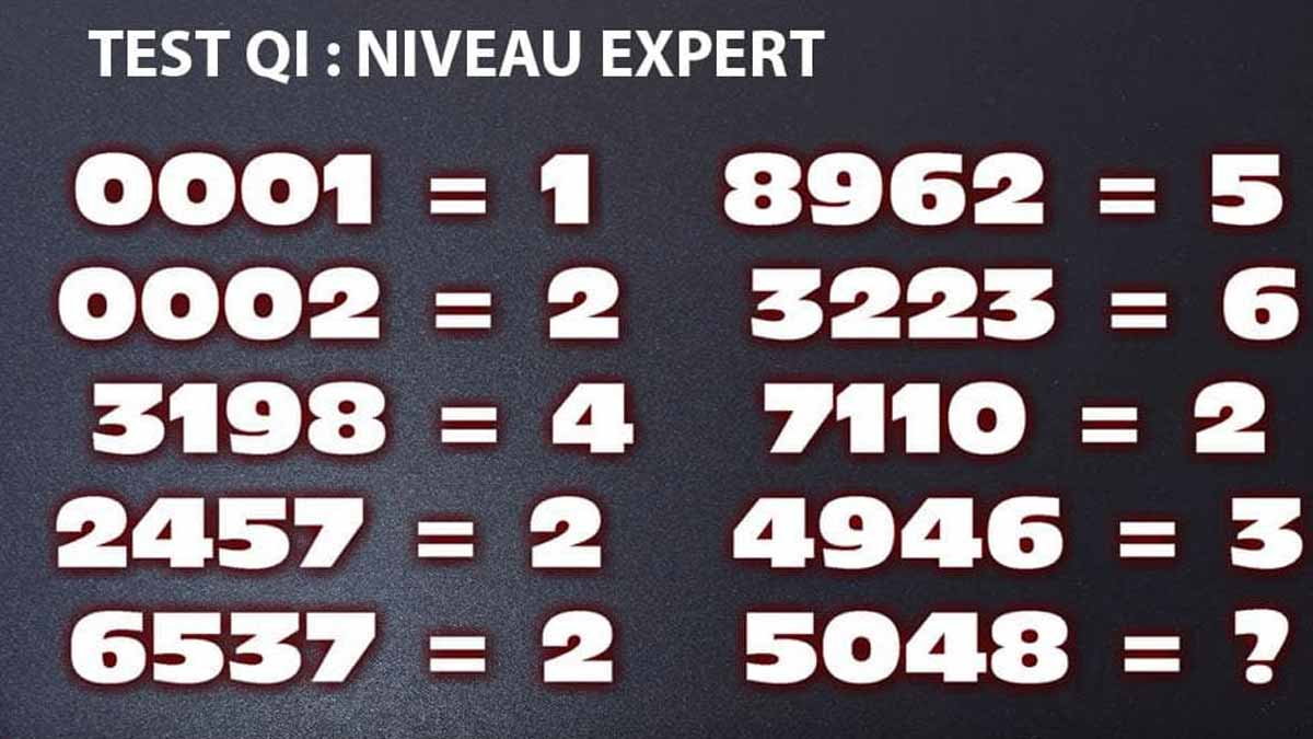 Test Seule une personne au QI élevé pourra résoudre ce calcul