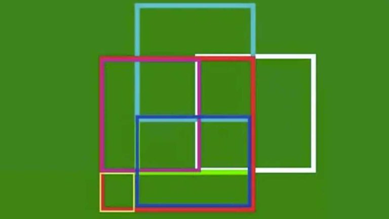 Test visuel quel nombre de carrés voyez-vous dans l’image