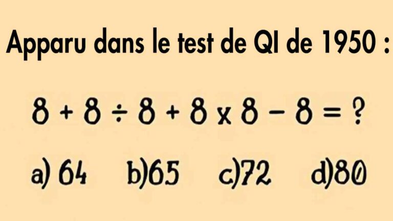 Test de QI de 1950. Est-ce que vous pouvez répondre correctement à ces 5 questions