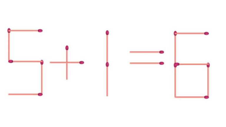 Casse-tête Testez votre QI en déplaçant 1 allumette pour corriger l’équation en moins de 15 secondes