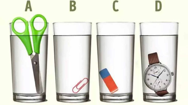 Test QI  découvrez quel verre contient le plus d’eau dans cette énigme visuelle