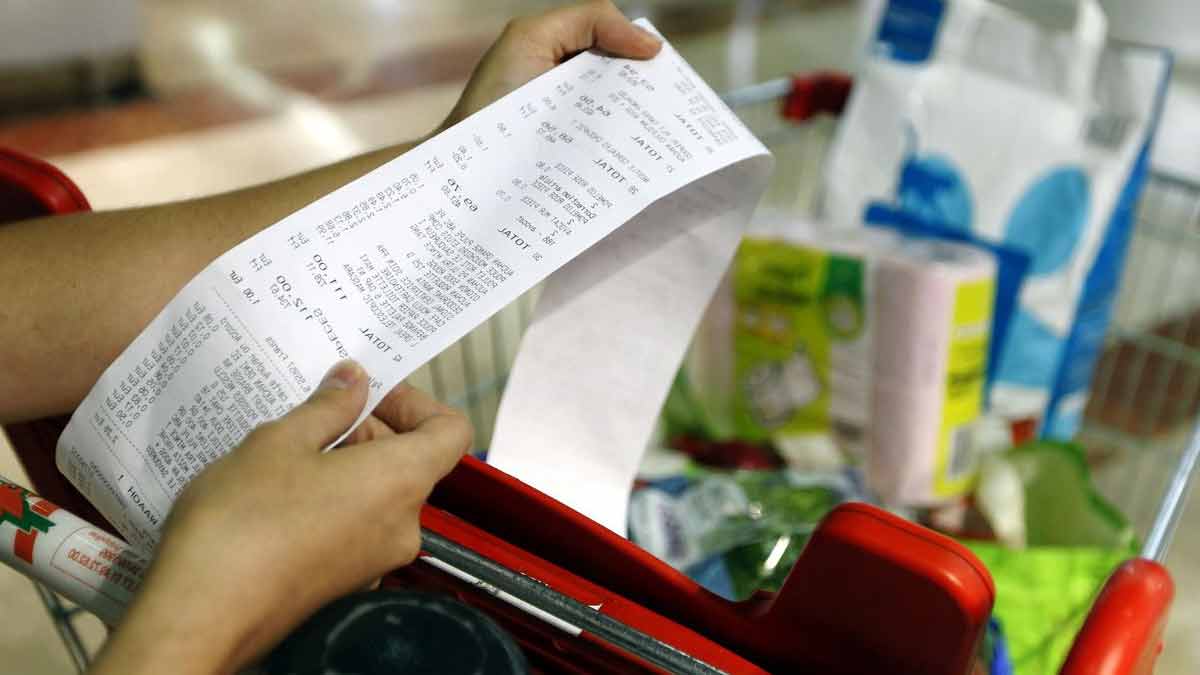 supermarchés technique gonfler ticket caisse