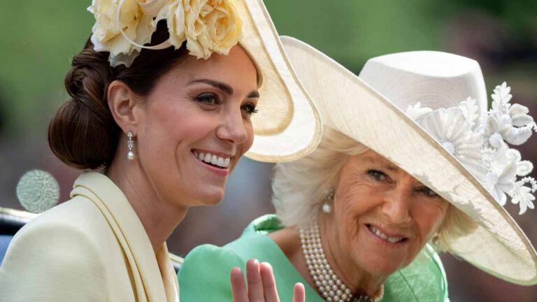 Kate Middleton et Camilla  leur astuce ingénieuse pour éviter que le vent soulève leur robe