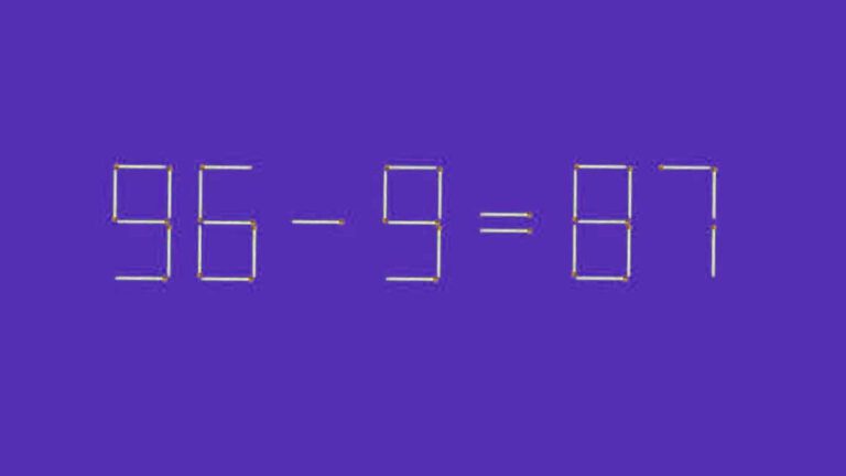 Défi mathématique des allumettes une personne sur 100 arrive en moins d’une minute à trouver la bonne combinaison