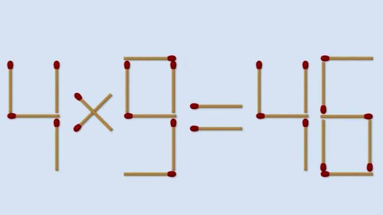 Énigme êtes-vous capable de déplacer deux allumettes pour résoudre correctement cette équation mathématique