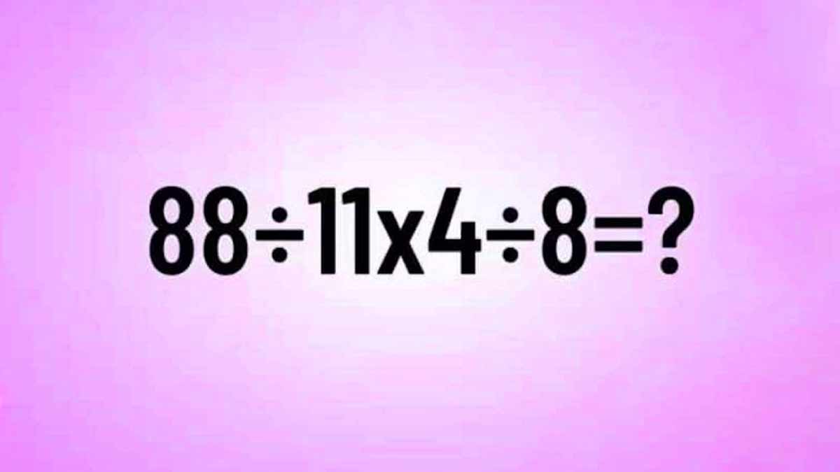 Test QI : Êtes-vous capable de résoudre l'équation 88÷11×4÷8 ? Testez vos capacités !