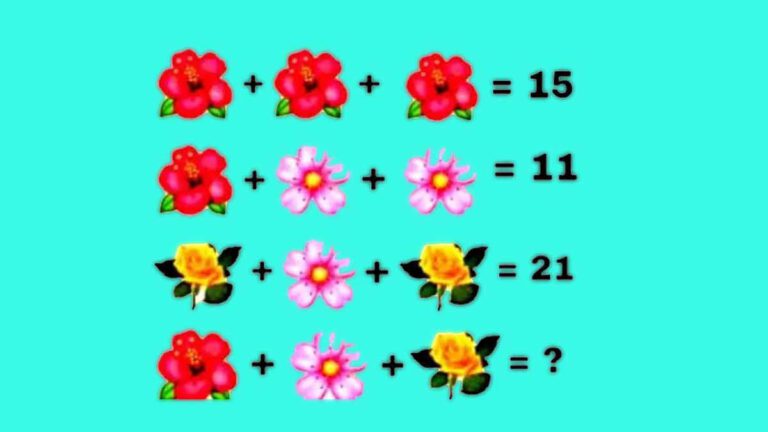 Testez vos capacités êtes-vous capables de résoudre ce casse-tête mathématique sur les fleurs