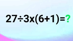 Puzzles mathématiques Avez-vous la capacité de résoudre en quelques secondes cette équation 273x(6+1)