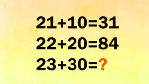 Casse-tête Si 21+10=31, 22+20=84, 23+30= Seriez-vous capable de résoudre ce casse-tête mathématique 