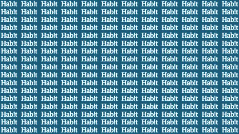 Défi visuel Avez-vous les compétences nécessaires pour trouver le mot habit en quelques secondes seulement