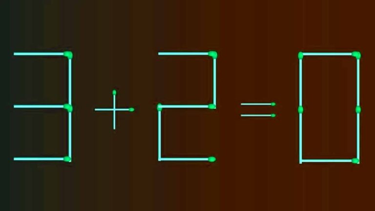 Enigme cérébrale : Seriez-vous capable de résoudre l’équation 3+2=0 en déplaçant 2 allumettes ?
