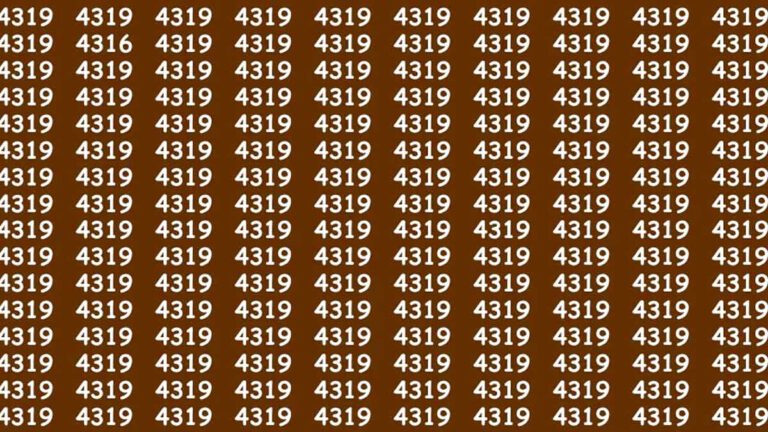 Énigme visuelle Seriez-vous capable de trouver le numéro 4316 parmi 4319 en 15 secondes