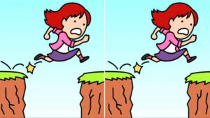 Êtes-vous capable de trouver les 3 différences entre les images d’une fille qui saute d’une falaise en 12 secondes ?